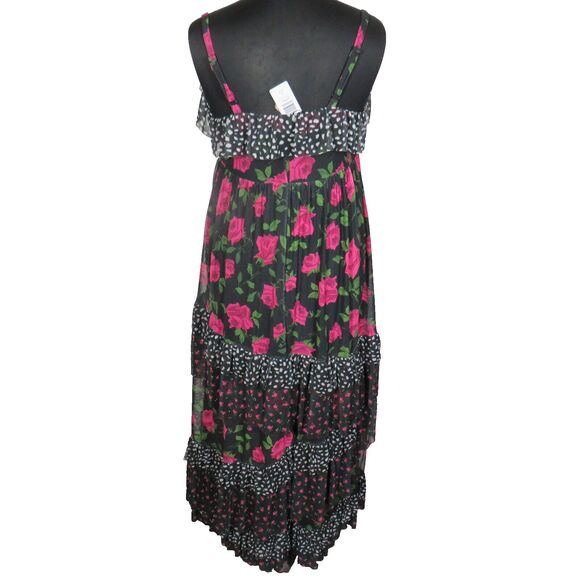 Torrid Betsey Johnson Floral Ruffle Tiered Sleeveless Flowy Maxi Dress Plus 1X - Picture 6 of 11